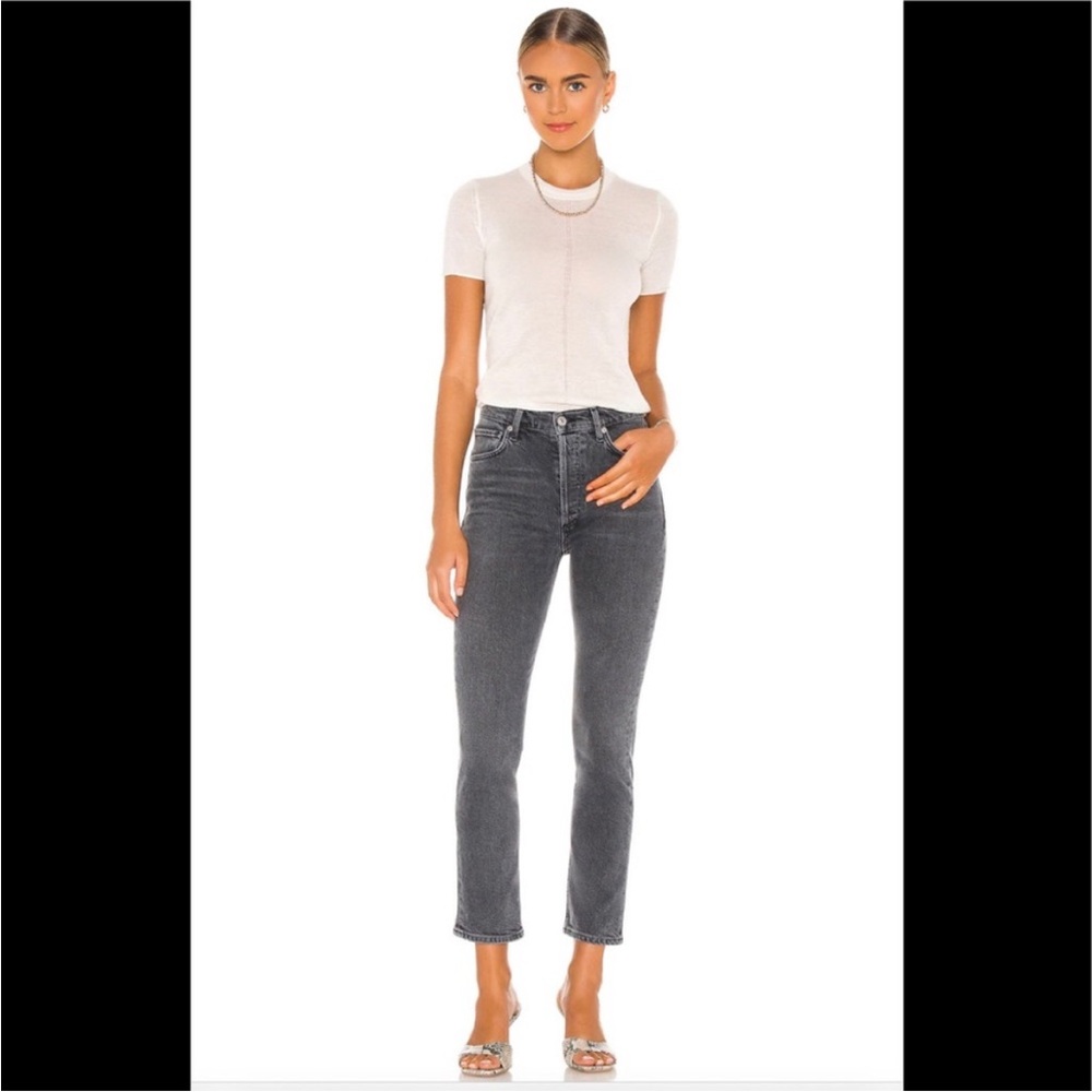 Citizens of Humanity Vintage Premium Charlotte High Rise Straight Gray Sz 28